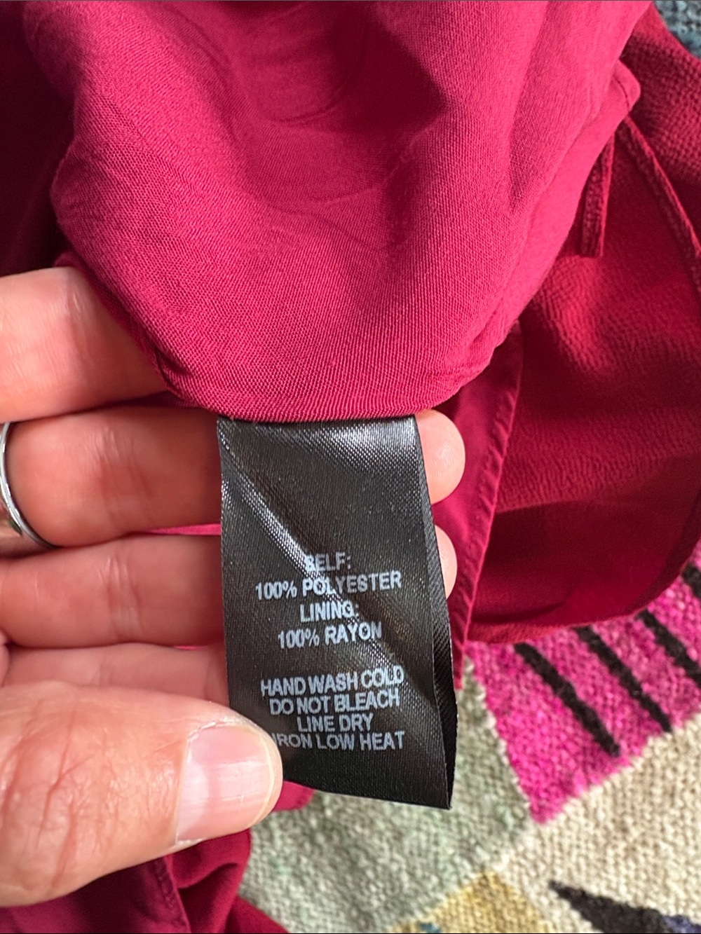 Lulu's Deep Red Faux-Wrap Midi Dress with Tie Waist - Picture 8 of 8